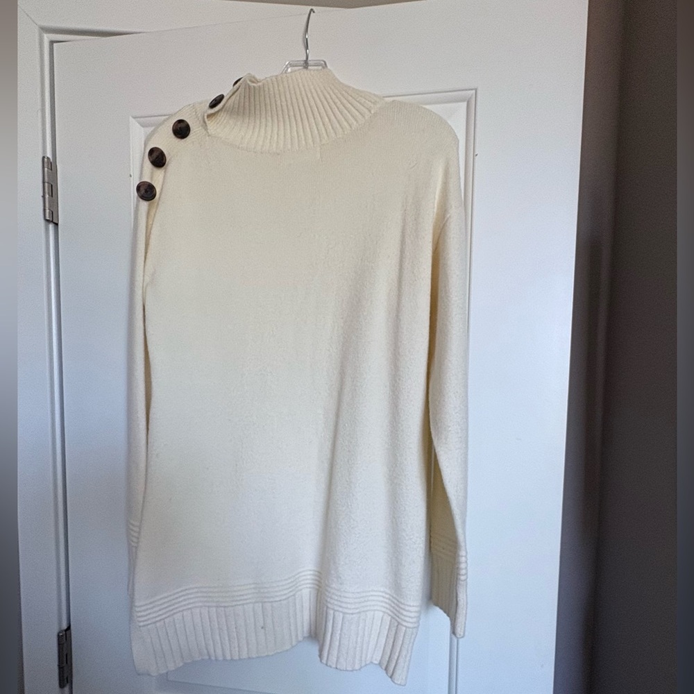 Anthropologie Margarita Side-Button Pullover Sweater